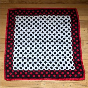 Polka Dot Silk Feel Scarf